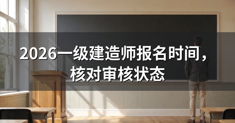 2026一级建造师报名时间,核对审核状态