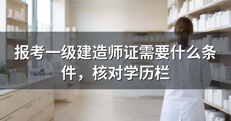 报考一级建造师证需要什么条件,核对学历栏