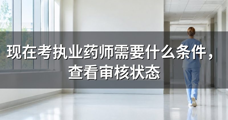 现在考执业药师需要什么条件,查看审核状态