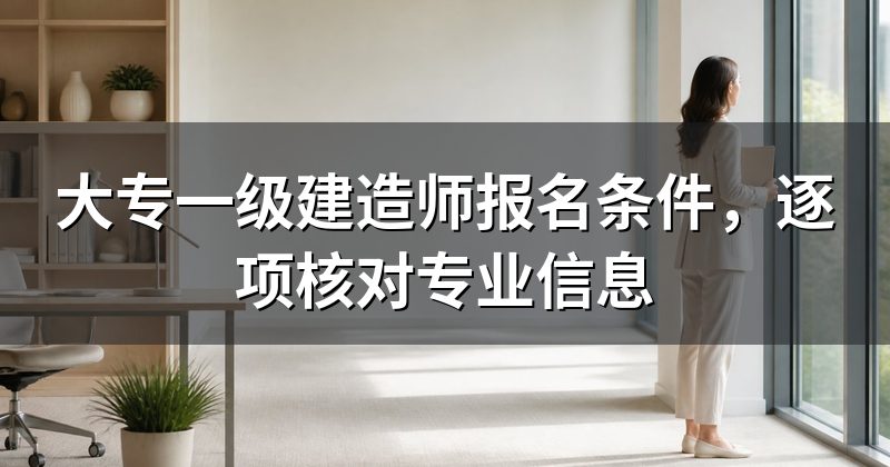 大专一级建造师报名条件,逐项核对专业信息