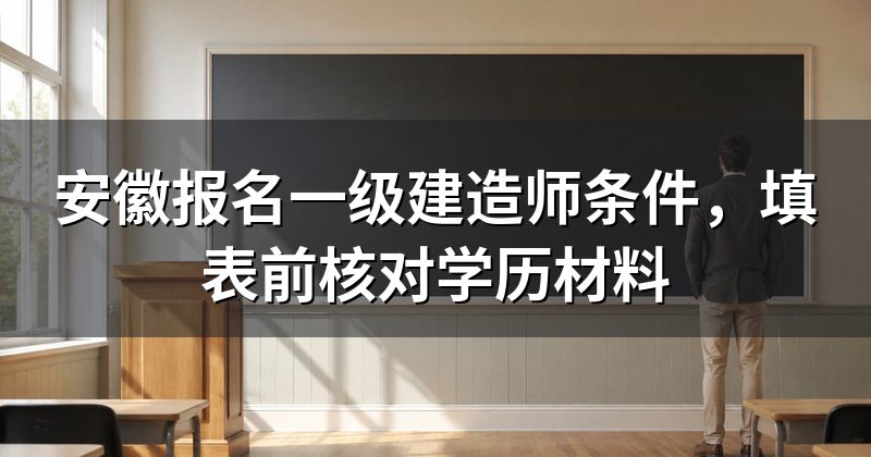 安徽报名一级建造师条件,填表前核对学历材料