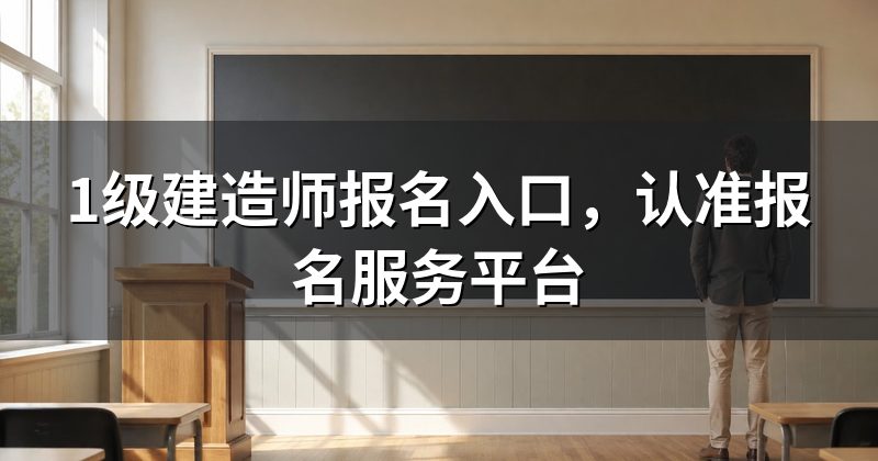 1级建造师报名入口，认准报名服务平台