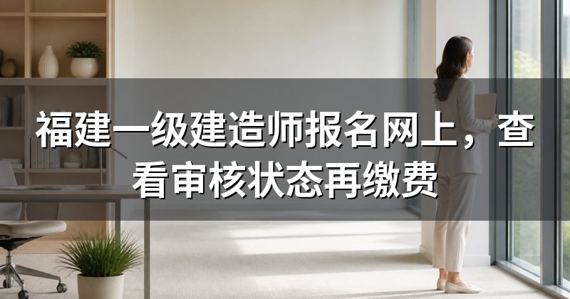 福建一级建造师报名网上,查看审核状态再缴费