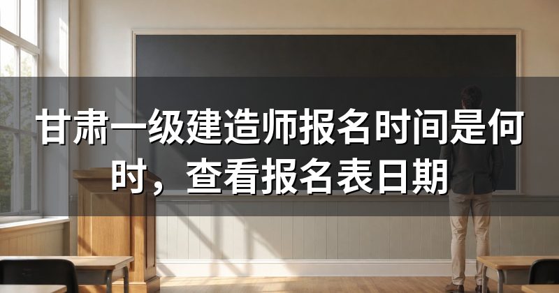 甘肃一级建造师报名时间是何时，查看报名表日期