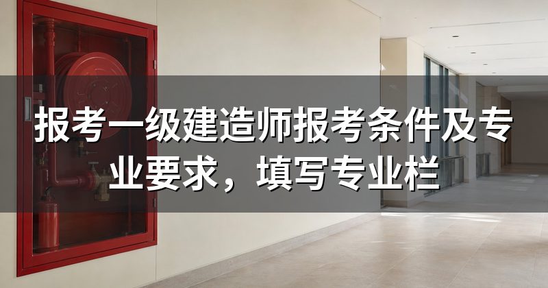 报考一级建造师报考条件及专业要求，填写专业栏