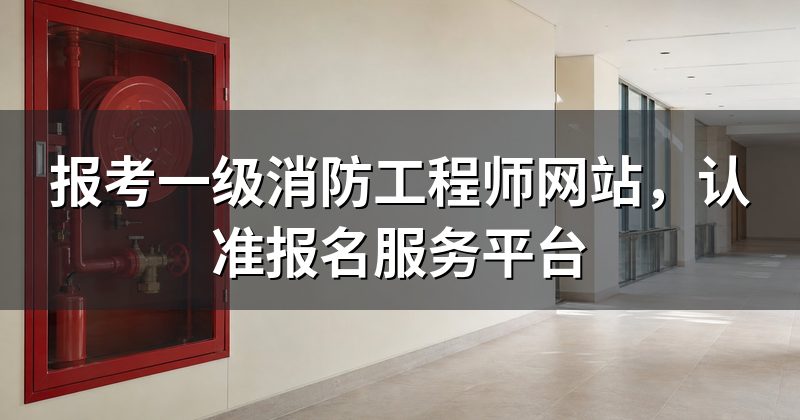 报考一级消防工程师网站,认准报名服务平台