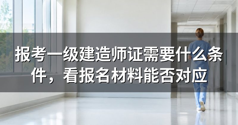 报考一级建造师证需要什么条件，看报名材料能否对应