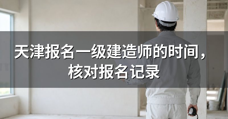 天津报名一级建造师的时间,核对报名记录