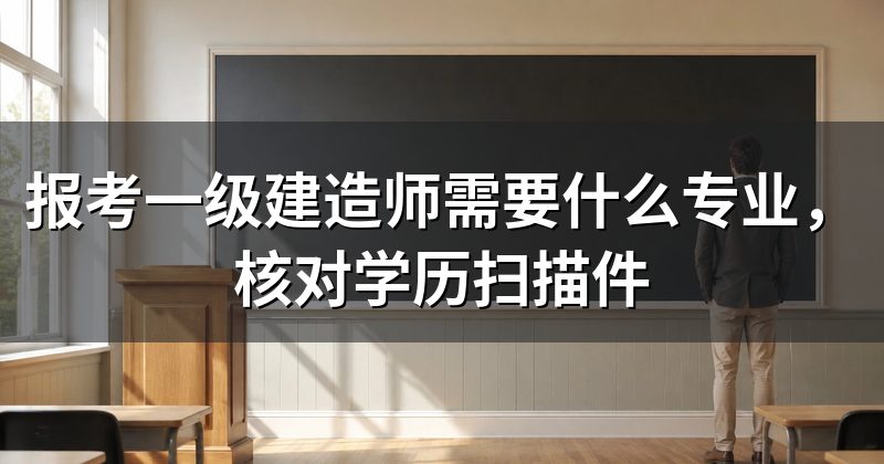 报考一级建造师需要什么专业,核对学历扫描件
