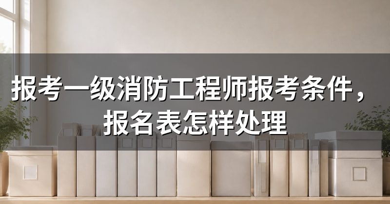 报考一级消防工程师报考条件,报名表怎样处理