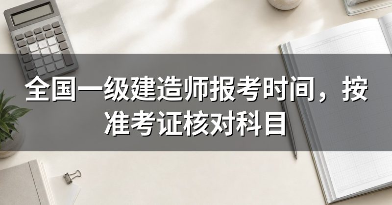 全国一级建造师报考时间，按准考证核对科目