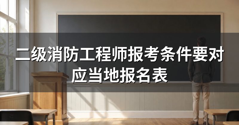 二级消防工程师报考条件要对应当地报名表