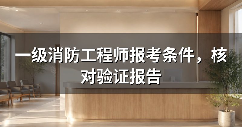 一级消防工程师报考条件，核对验证报告
