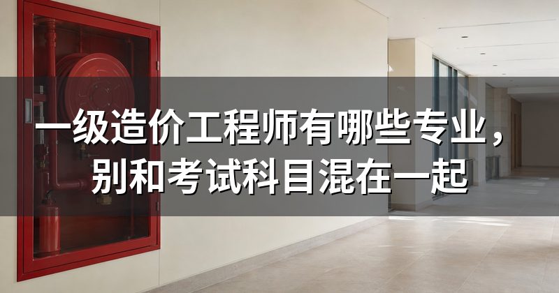 一级造价工程师有哪些专业,别和考试科目混在一起