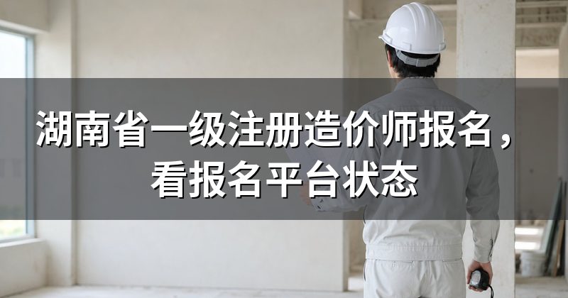 湖南省一级注册造价师报名,看报名平台状态