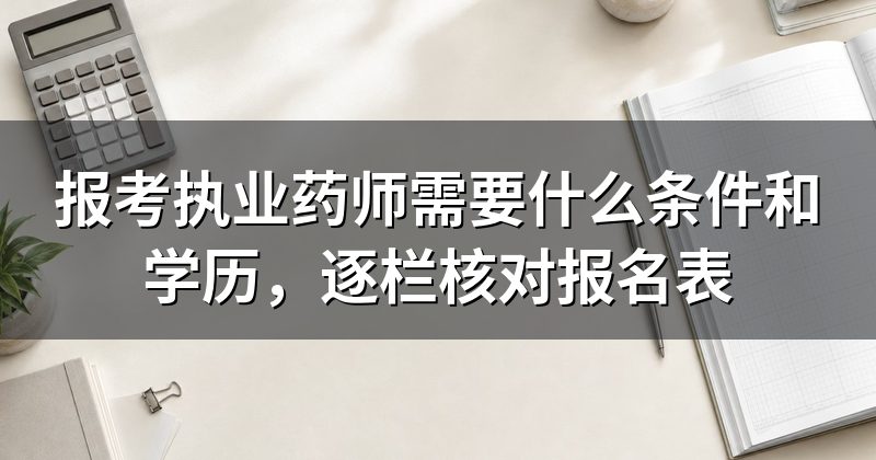 报考执业药师需要什么条件和学历,逐栏核对报名表