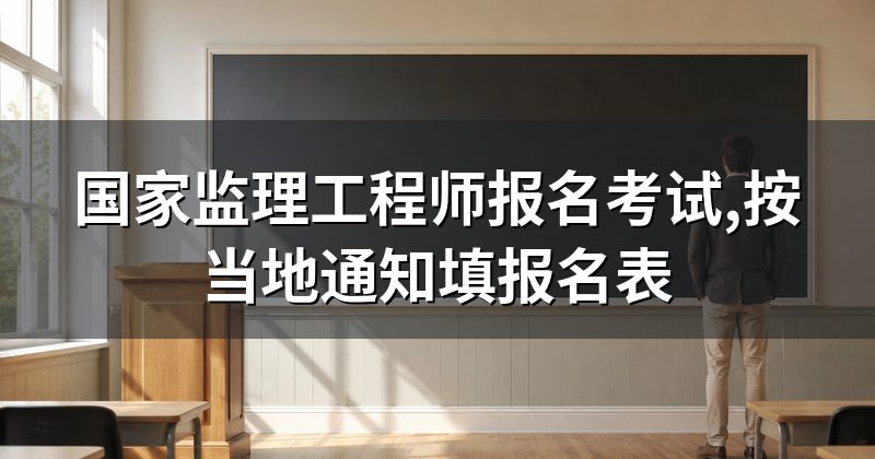 国家监理工程师报名考试,按当地通知填报名表