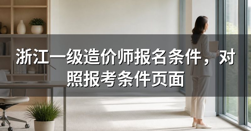 浙江一级造价师报名条件,对照报考条件页面