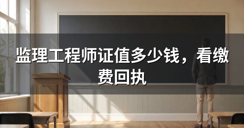 监理工程师证值多少钱，看缴费回执