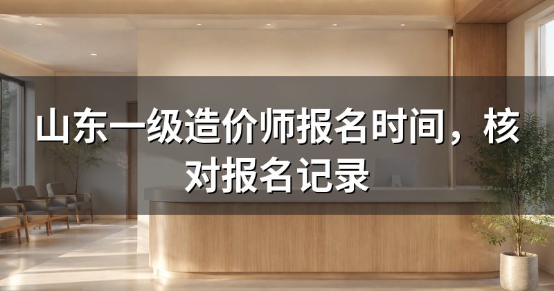 山东一级造价师报名时间，核对报名记录