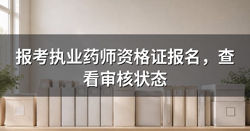 报考执业药师资格证报名,查看审核状态