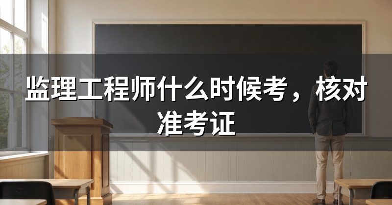 监理工程师什么时候考，核对准考证