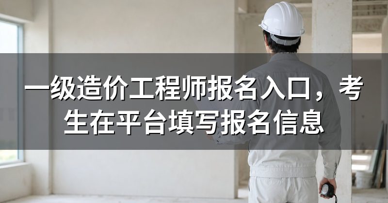一级造价工程师报名入口,考生在平台填写报名信息