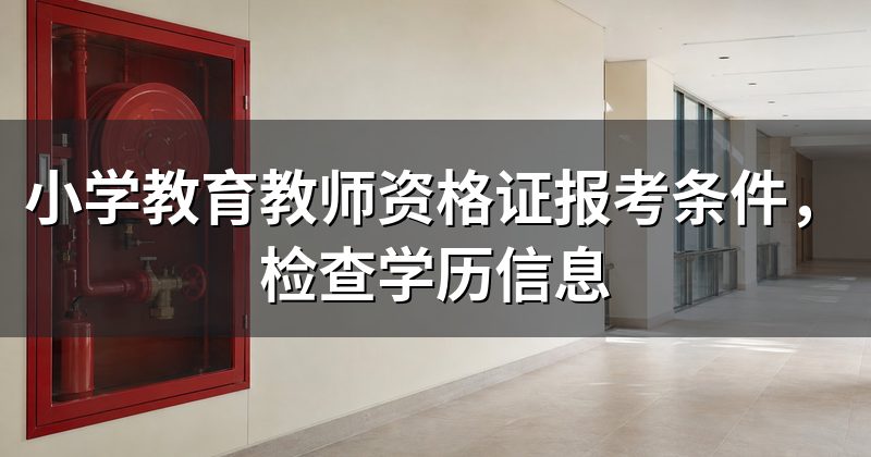 小学教育教师资格证报考条件,检查学历信息