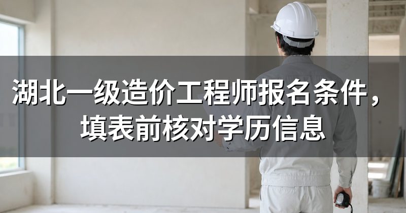 湖北一级造价工程师报名条件，填表前核对学历信息