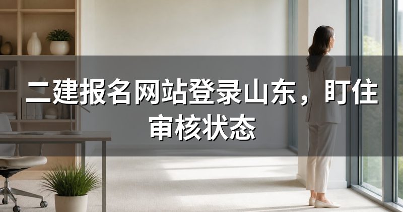 二建报名网站登录山东,盯住审核状态