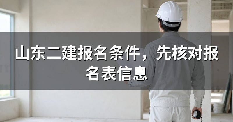 山东二建报名条件,先核对报名表信息