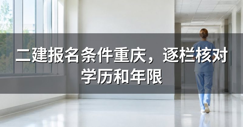 二建报名条件重庆,逐栏核对学历和年限