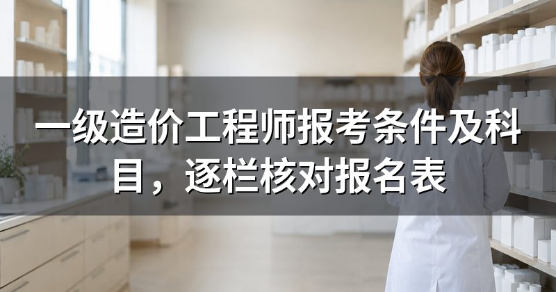 一级造价工程师报考条件及科目,逐栏核对报名表