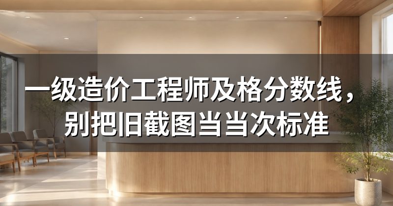 一级造价工程师及格分数线,别把旧截图当当次标准