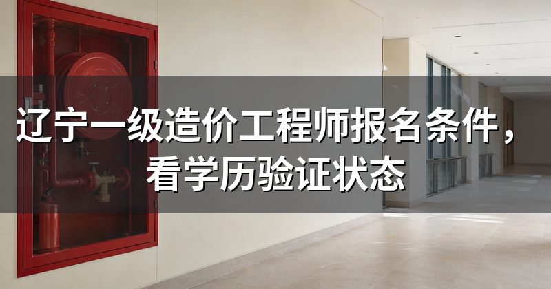 辽宁一级造价工程师报名条件,看学历验证状态