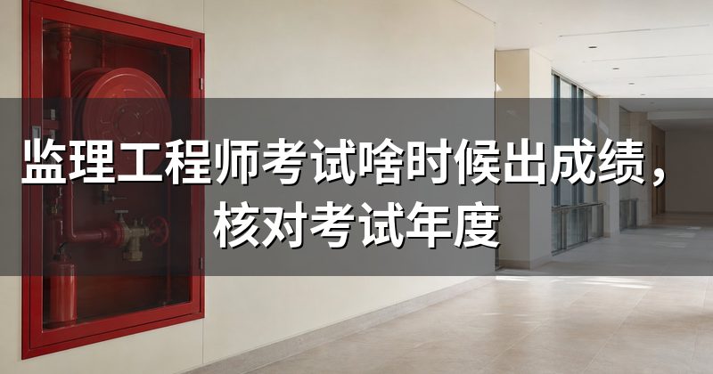 监理工程师考试啥时候出成绩,核对考试年度