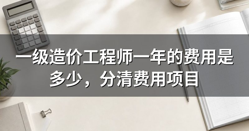 一级造价工程师一年的费用是多少,分清费用项目