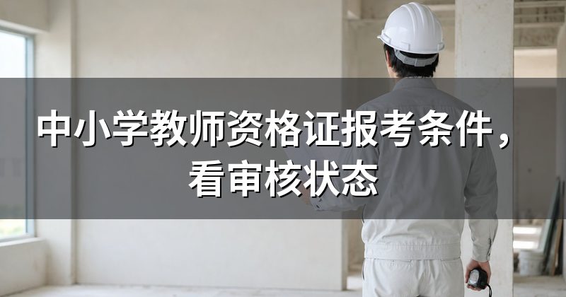 中小学教师资格证报考条件,看审核状态