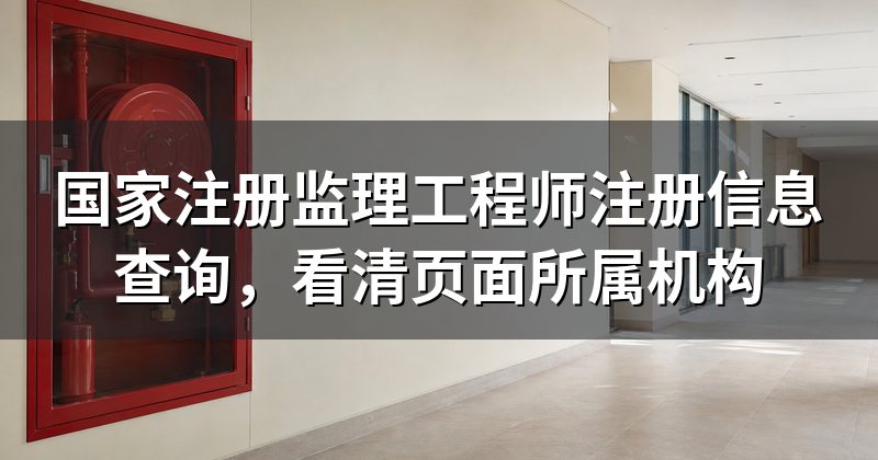 国家注册监理工程师注册信息查询,看清页面所属机构