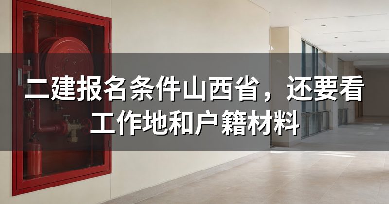 二建报名条件山西省，还要看工作地和户籍材料