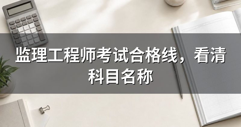 监理工程师考试合格线,看清科目名称