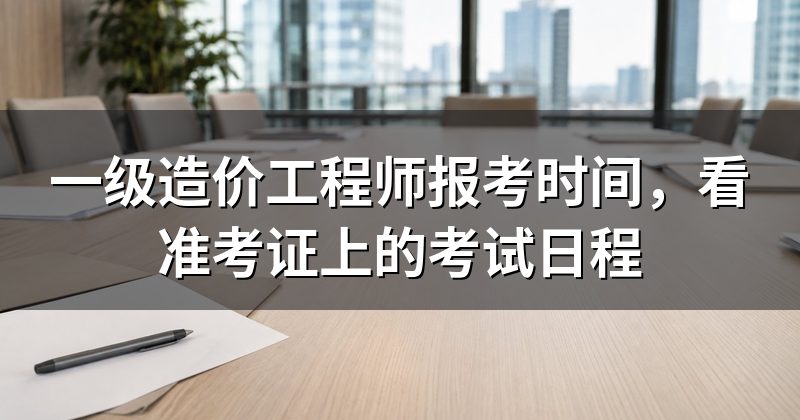 一级造价工程师报考时间,看准考证上的考试日程
