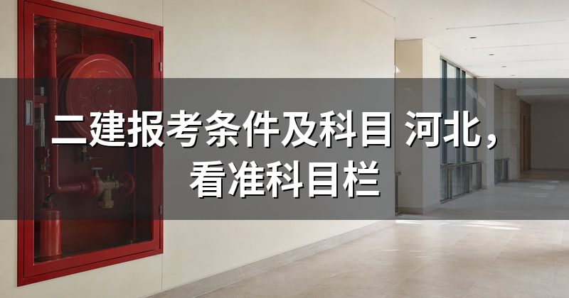二建报考条件及科目 河北,看准科目栏
