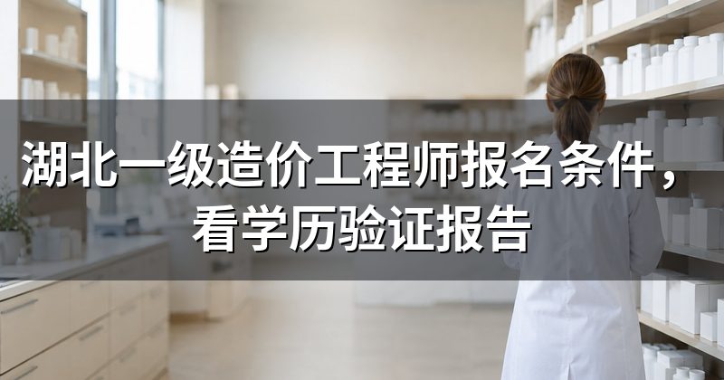 湖北一级造价工程师报名条件,看学历验证报告