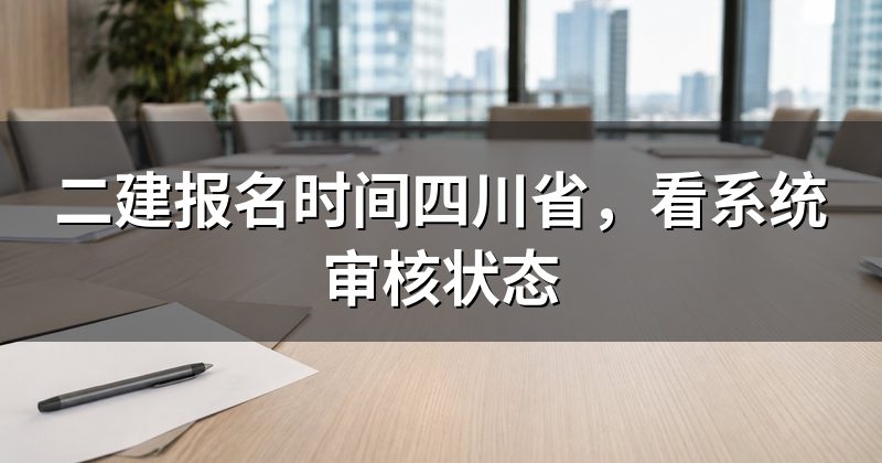 二建报名时间四川省,看系统审核状态