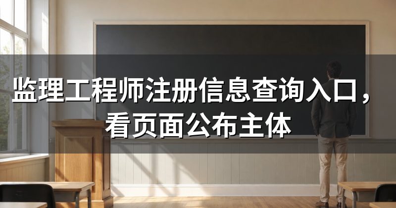 监理工程师注册信息查询入口,看页面公布主体