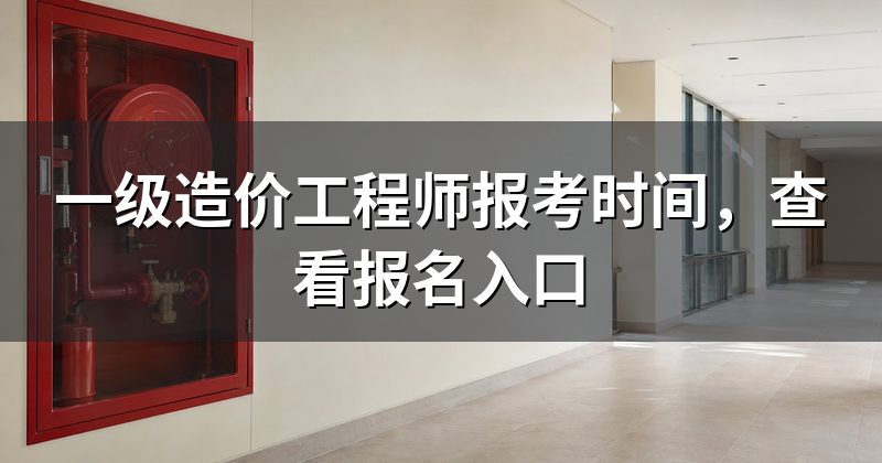 一级造价工程师报考时间,查看报名入口