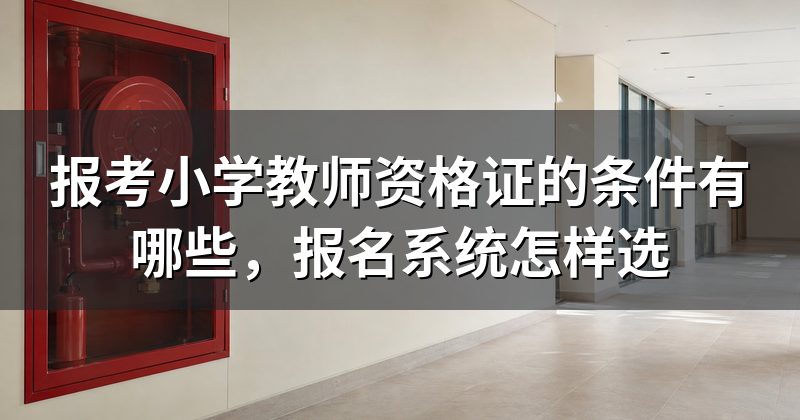 报考小学教师资格证的条件有哪些，报名系统怎样选
