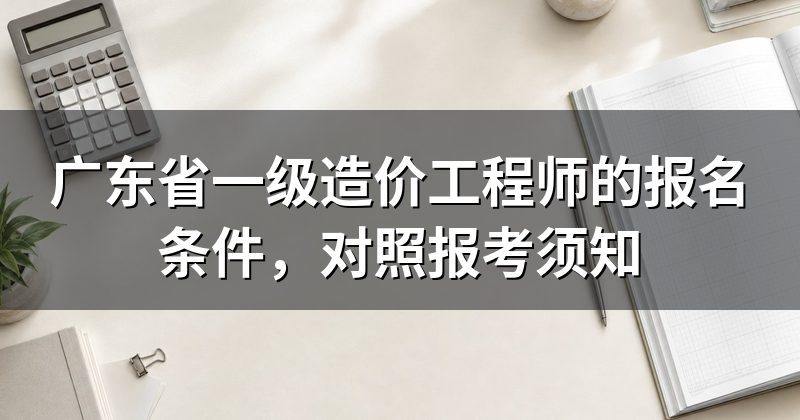 广东省一级造价工程师的报名条件，对照报考须知