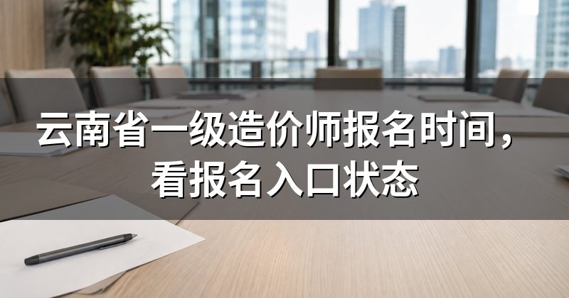 云南省一级造价师报名时间，看报名入口状态